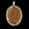 A ROMAN GNOSTIC INTAGLIO SET IN A GOLD MOUNT, 2ND/3RD CENTURY AD