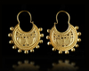 A PAIR OF BYZANTINE GOLD LUNATE EARRINGS, 6TH-7TH CENTURY AD