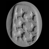 A RECLING BULL SEAL IN CALCITIC LIMESTONE, 3RD MILLENNIUM BC