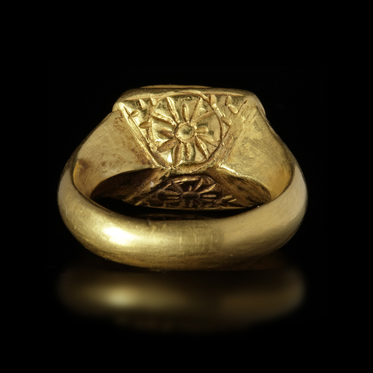 Ancient Christian Rings A BYZANTINE GOLD RING WITH A TOPAZ INTAGLIO WITH A BUST OF CHRIST, 6TH ...
