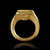 A BYZANTINE GOLD RING WITH A TOPAZ INTAGLIO WITH A BUST OF CHRIST, 6TH/7TH CENTURY AD