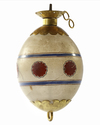 A GILDED AND ENAMELED OTTOMAN GLASS HANGING EGG ORNAMENT, 19TH CENTURY