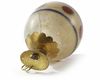 A GILDED AND ENAMELED OTTOMAN GLASS HANGING EGG ORNAMENT, 19TH CENTURY