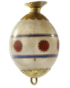 A GILDED AND ENAMELED OTTOMAN GLASS HANGING EGG ORNAMENT, 19TH CENTURY