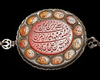 AN AGATE-SET SILVER BRACELET, 19TH CENTURY AD