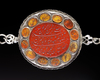 AN AGATE-SET SILVER BRACELET, 19TH CENTURY AD