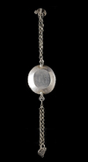 AN AGATE-SET SILVER BRACELET, 19TH CENTURY AD