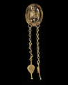 A ROMAN GOLD BROOCH WITH CAMEO AND PENDANTS, 3RD CENTURY AD