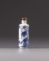 A Chinese blue and white snuff bottle