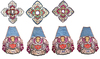 FIVE CHINESE YUN JIAN EMBROIDERED SILK CLOUD COLLARS, 20TH CENTURY