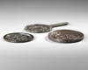 THREE CHINESE BRONZE MIRRORS, MING DYNASTY AND LATER