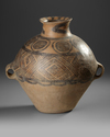 A CHINESE PAINTED POTTERY JAR, NEOLITHIC PERIOD, BANSHAN CULTURE GANSU PROVINCE, 3RD CENTURY OR LATER
