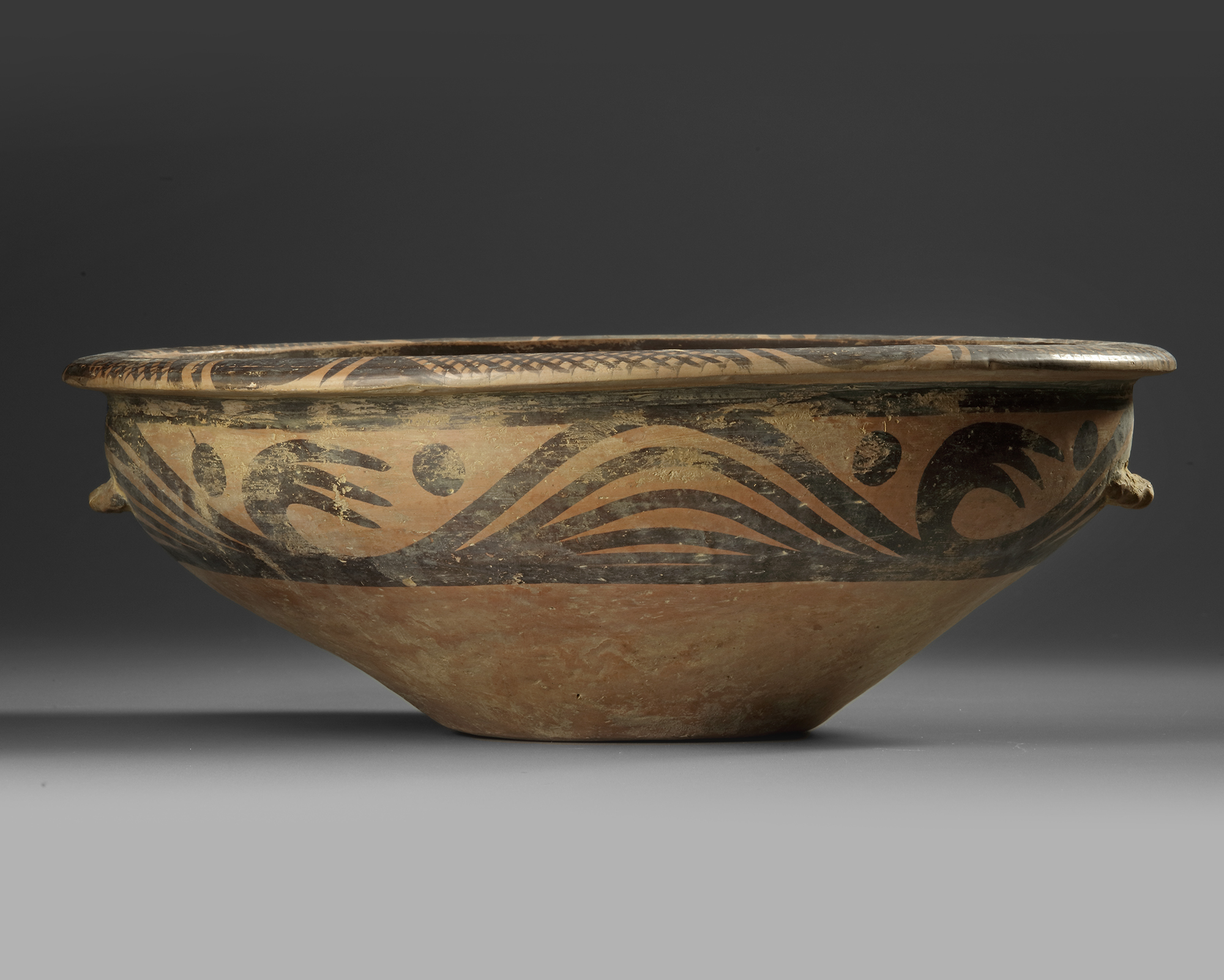 A CHINESE NEOLITHIC MAJIAYAO CULTURE POTTERY BOWL, NEOLITHIC PERIOD ...