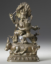 TWO SINO-TIBETAN BRONZE FIGURES, 19TH CENTURY