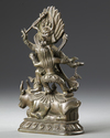 TWO SINO-TIBETAN BRONZE FIGURES, 19TH CENTURY