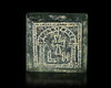 GREEN GLASS WEIGHT, POSSIBLE BYZANTINE
