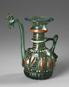 A PERSIAN GLASS EWER, 19TH CENTURY