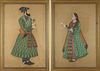 TWO LARGE MUGHAL PAINTINGS, INDIA, 20TH CENTURY