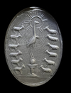 A ROMAN GNOSTIC PENDANT IN GOLD WITH A RED JASPER INTAGLIO, 2ND/3RD CENTURY AD