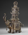 A JAPANESE BRONZE ELEPHANT-FORM CENSER MEIJI PERIOD