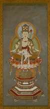 A JAPANESE PAINTING OF MANJUSHRI, 19TH CENTURY
