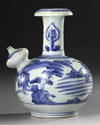 A JAPANESE BLUE AND WHITE ARITA KENDI, 17TH CENTURY