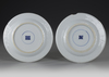 A PAIR OF CHINESE BLUE AND WHITE DISHES, KANGXI PERIOD (1662-1722)