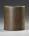 A JAPANESE LACQUERED BRUSH POT, 19TH CENTURY