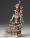 TWO NEPALESE BRONZE STATUES, 19TH CENTURY