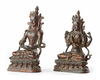 TWO NEPALESE BRONZE STATUES, 19TH CENTURY