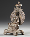 TWO SINO-TIBETAN BRONZE FIGURES, 19TH CENTURY