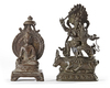 TWO SINO-TIBETAN BRONZE FIGURES, 19TH CENTURY