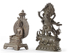 TWO SINO-TIBETAN BRONZE FIGURES, 19TH CENTURY