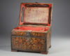 A PERSIAN WOODEN CHEST WITH DRAWERS, CIRCA 1800