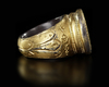 A LARGE SILVER GILT BYZANTINE RING, 8TH-10TH CENTURY AD