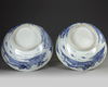 A PAIR OF LARGE CHINESE BLUE AND WHITE BOWLS, 18TH CENTURY