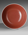 A COPPER-RED-GLAZED STEM BOWL, QING DYNASTY (1644-1911)
