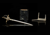 A GROUP OF THREE TOLEDO DAMASCENED WARE ITEMS, SPAIN, LATE 19TH CENTURY