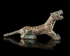 A CHINESE BRONZE 'TIGER' SCROLL WEIGHT, HAN DYNASTY (206 BC-220 AD) OR LATER