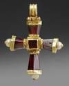 A BYZANTINE CROSS OF GARNET AND GOLD, 6TH-7TH CENTURY AD
