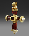 A BYZANTINE CROSS OF GARNET AND GOLD, 6TH-7TH CENTURY AD