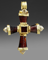 A BYZANTINE CROSS OF GARNET AND GOLD, 6TH-7TH CENTURY AD