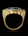 A ROMAN STYLE GOLD RING WITH A NICOLO INTAGLIO, PROBABLY MODERN
