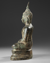 A SEATED BRONZE BUDDHA U-THONG STYLE, THAILAND, 19TH CENTURY