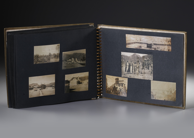 A PHOTO ALBUM WITH A COLLECTION OF 95 PHOTOS OF MECCA, MEDINA, THE MAHMAL AND THE HAJJ, EARLY 20TH CENTURY
