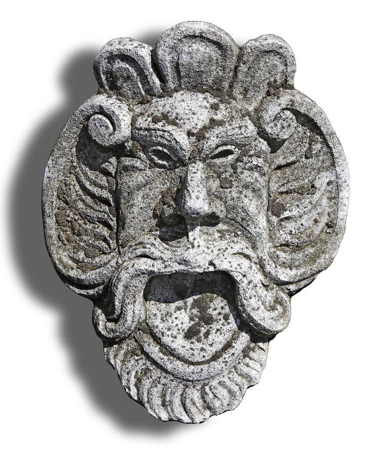 A COMPOSITION STONE FOUNTAIN MASK, SECOND HALF 20TH CENTURY