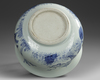 A CHINESE BLUE AND WHITE POT, 19TH CENTURY