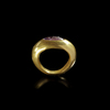 A PALEO CHRISTIAN GOLD RING WITH AN AMETHYST INTAGLIO, 4TH CENTURY AD