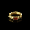 AN EASTERN GREEK GOLD RING WITH COLOURED INLAYS, 6TH-5TH CENTURY BC