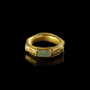 AN EASTERN GREEK GOLD RING WITH COLOURED INLAYS, 6TH-5TH CENTURY BC